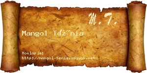 Mangol Ténia névjegykártya